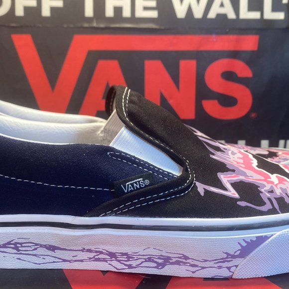 Vans Classic Slip On Zap Dress Blues Black Sz US 10 Men VN000XG88NK Glow In Dark - Picture 8 of 16